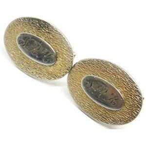 Vintage Gold 1/20 12KGF Monogrammed "SRK" Cufflinks